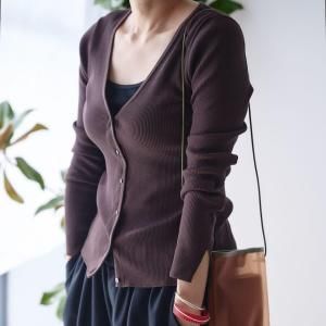 <img class='new_mark_img1' src='https://img.shop-pro.jp/img/new/icons13.gif' style='border:none;display:inline;margin:0px;padding:0px;width:auto;' />ggg / Fresca-zero Thick Rib V Neck Cardigan(2color)