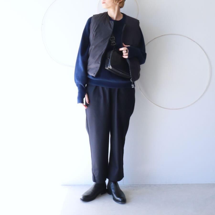 maison de soil（メゾンドソイル）WOOL FLANNEL EASY TAPERED PANTS