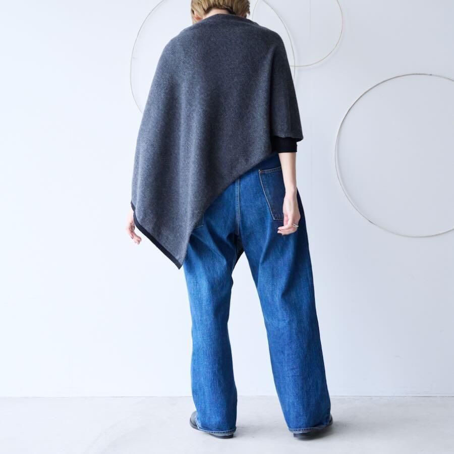 maison de soil（メゾンドソイル）MERINO WOOL/CASHMERE PLAIN PONCHO