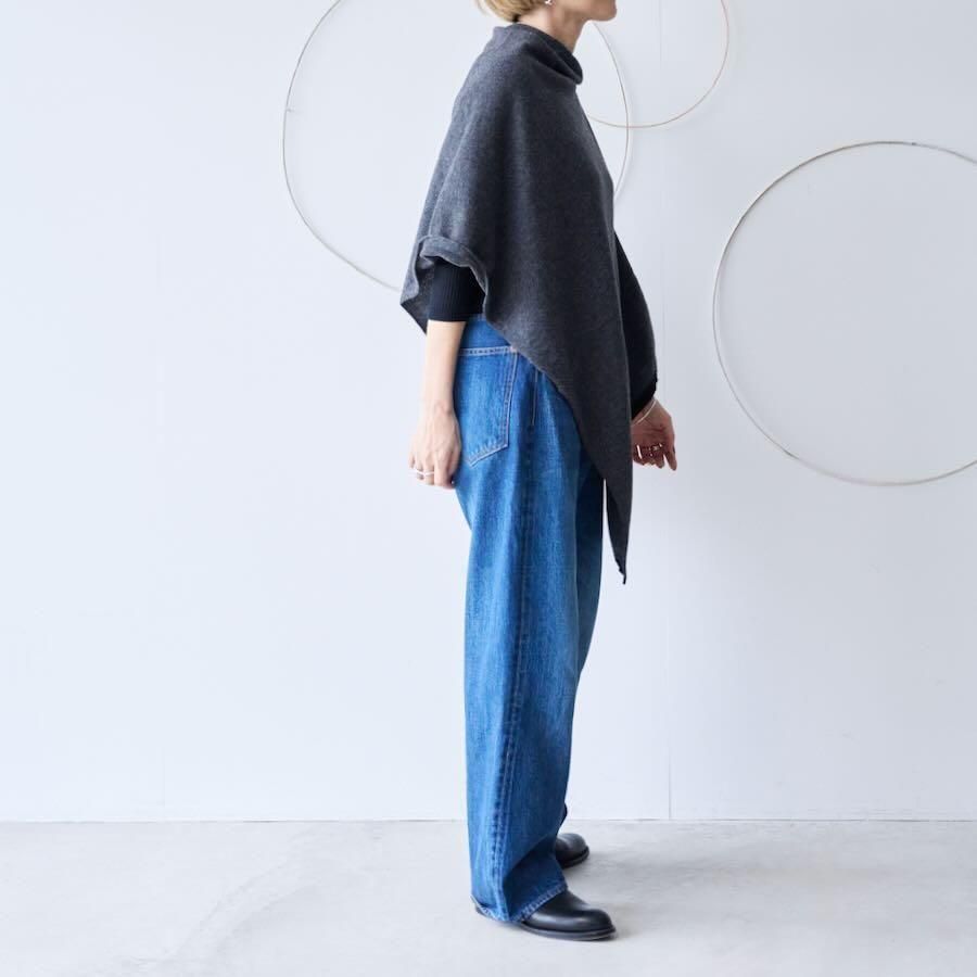 maison de soil（メゾンドソイル）MERINO WOOL/CASHMERE PLAIN PONCHO