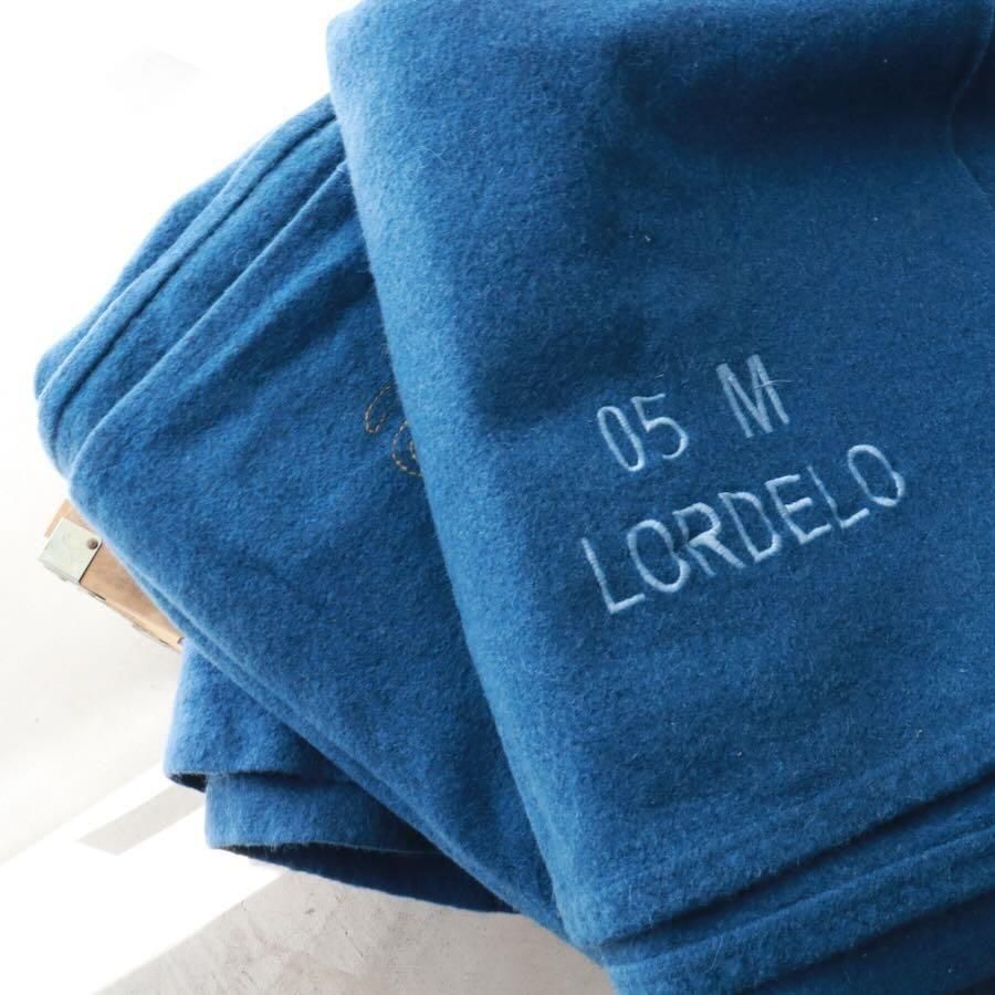 ミリタリー フランス ウールブランケット サックスブルー