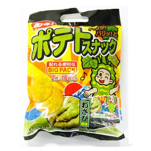 商品番号 かとう製菓の ポテトスナックわさび風味bigpack 16袋入 安得 Jp 商品番号 かとう製菓の ポテトスナックわさび風味bigpack 16袋入 安得 Jp