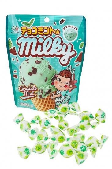 商品番号111068 不二家 ミルキー（チョコミント味） 31g×10袋