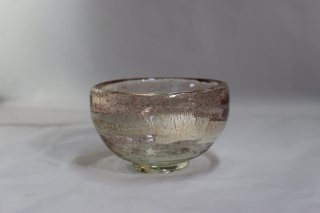 茶道具 <span>（ 硬質硝子 ）</span> 耐熱 吹きガラス 抹茶碗 「透き彩」