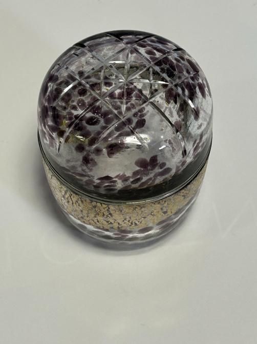 斑紋切子棗（葡萄色） 茶入れ 棗 | 茶道具 | 耐熱 ガラス工房