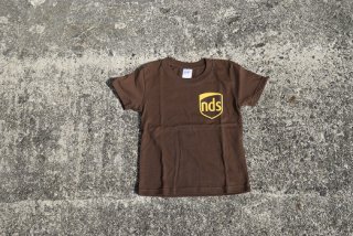 New Days Delivery Service / Delivery Staff uds Kids T-shirts(ダークブラウン)