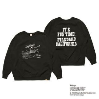 standard california / SNOOPY  SD Cowabunga Crew Sweat(Black)
