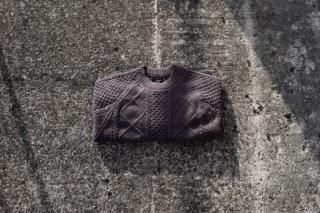 MAGIC NUMBER / SHAGGY YARN FISHER KNIT (D.GRAY)