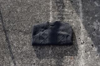 MAGIC NUMBER / SHAGGY YARN FISHER KNIT (D.GREEN)