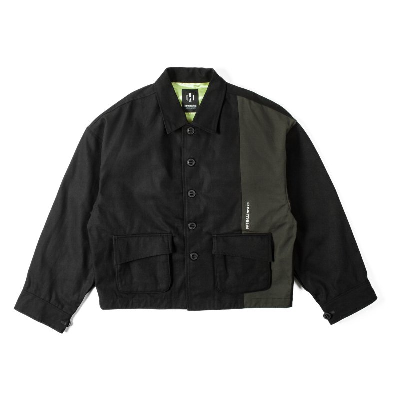 【 20%OFF 】“HUMANITY” Oversize Jacket  BLACK