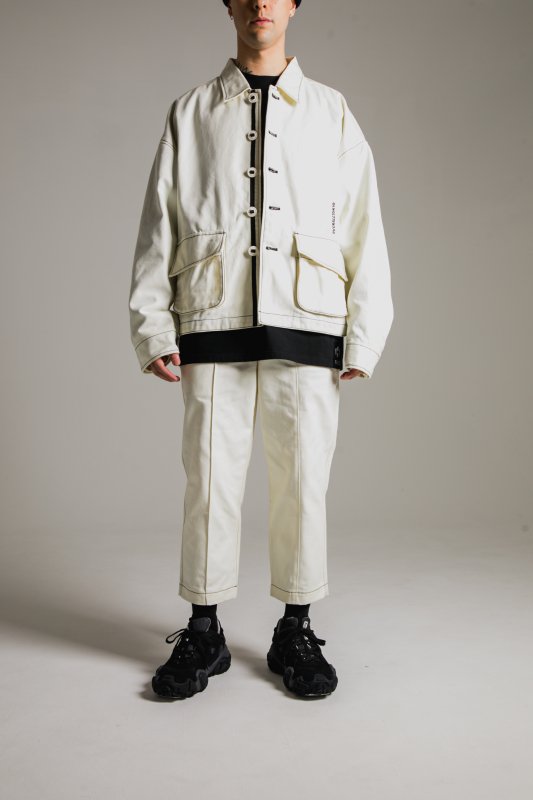 【 20%OFF 】“HUMANITY” Oversize Jacket WHITE