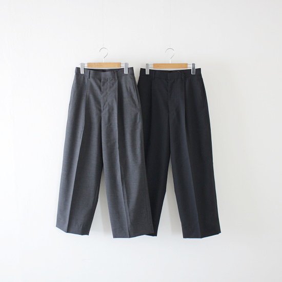 WIRROW Wool tropical wide slacks (2 COLORS) - DIMPLE