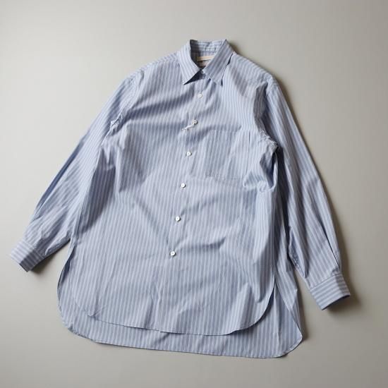 【YOKE】BOXY STRIPE REGULAR COLLAR SHIRT YOKE_MEN'S BOXY STRIPE REGULAR COLLAR SHIRT (2 COLORS) - DIMPLE
