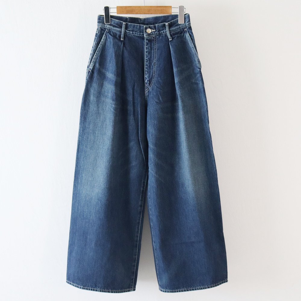 Graphpaper_WOMEN'S  Selvage Denim Two Tuck Wide Pants