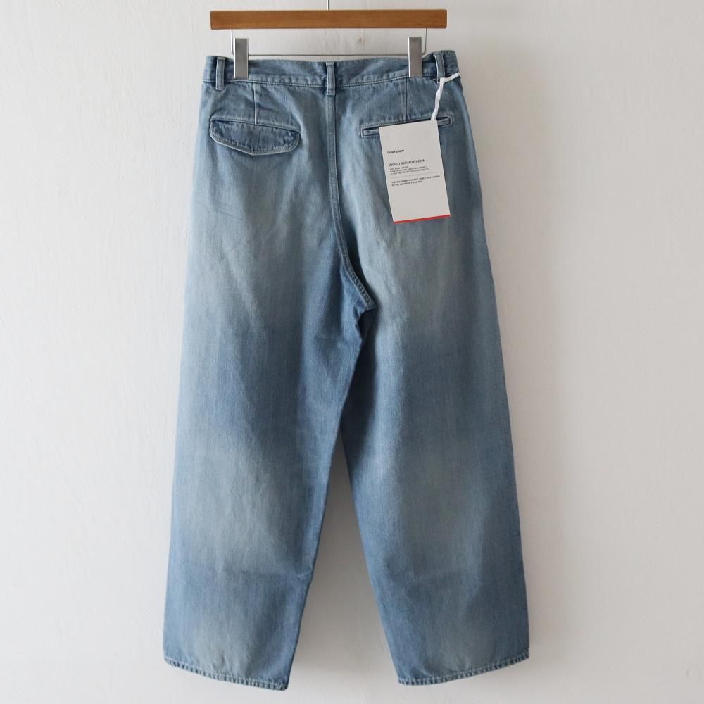 Graphpaper Selvage Denim Two Tuck Pants - DIMPLE Graphpaper Selvage Denim Two Tuck Pants - DIMPLE