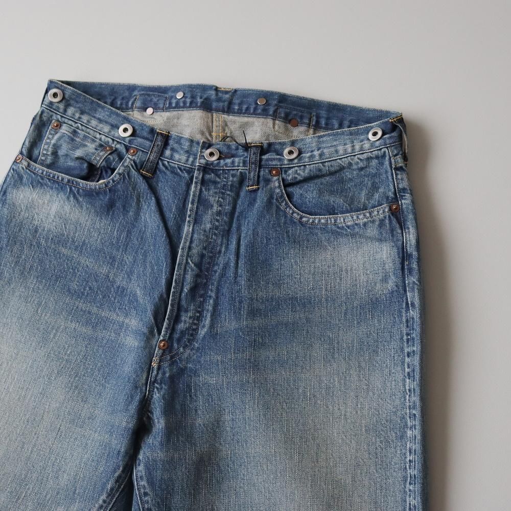 A.PRESSE No.22 Washed Wide Denim Pants - DIMPLE A.PRESSE No.22 Washed Wide Denim Pants - DIMPLE