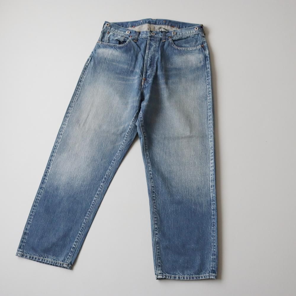 A.PRESSE No.22 Washed Wide Denim Pants - DIMPLE A.PRESSE No.22 Washed Wide Denim Pants - DIMPLE