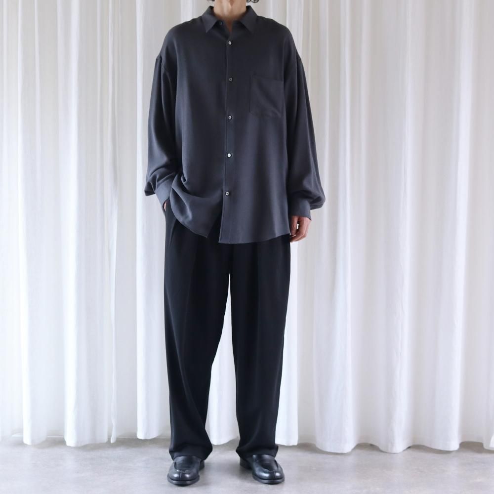 【送料関税無料】 Wool Viscose Graphpaper Viyella Collar Regular Oversized トップス
