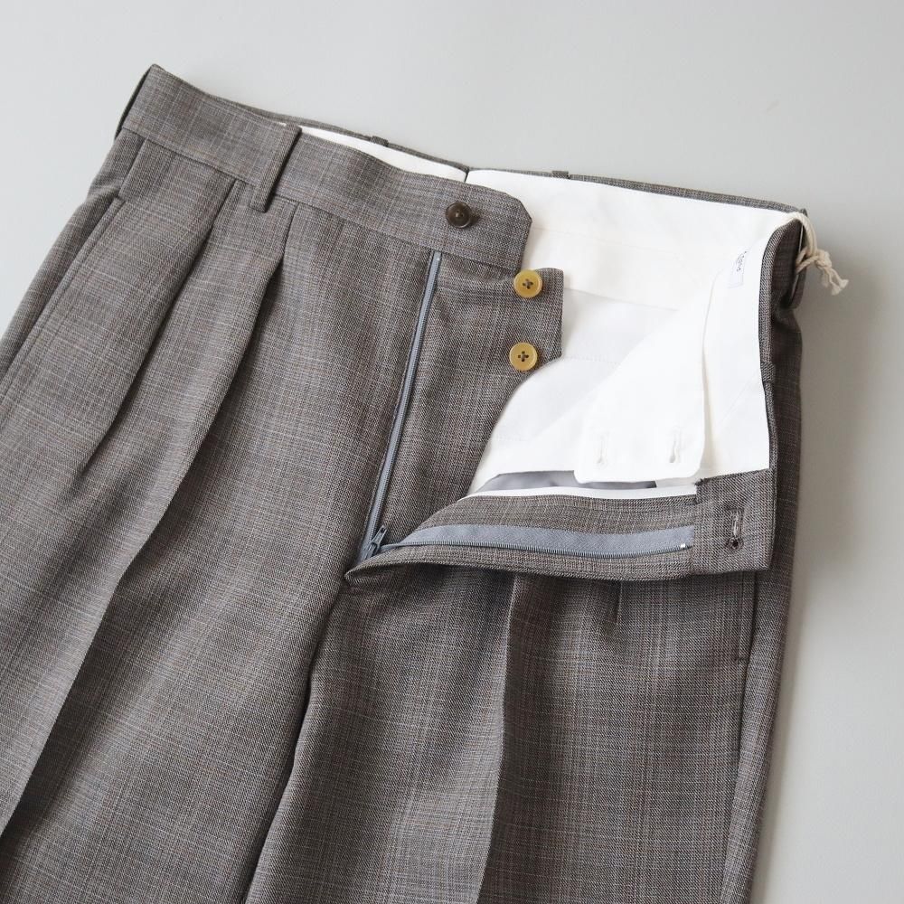 MAATEE&SONS 永遠スラックス WOOL MAT CHECK - DIMPLE MAATEE&SONS 永遠スラックス WOOL MAT CHECK - DIMPLE