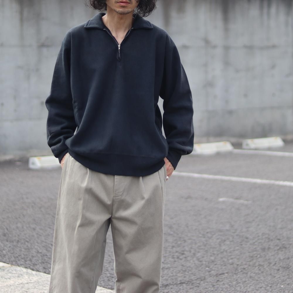 A.PRESSE Vintage Half Zip Sweat shirt (2 COLORS) - DIMPLE A.PRESSE Vintage Half Zip Sweat shirt (2 COLORS) - DIMPLE