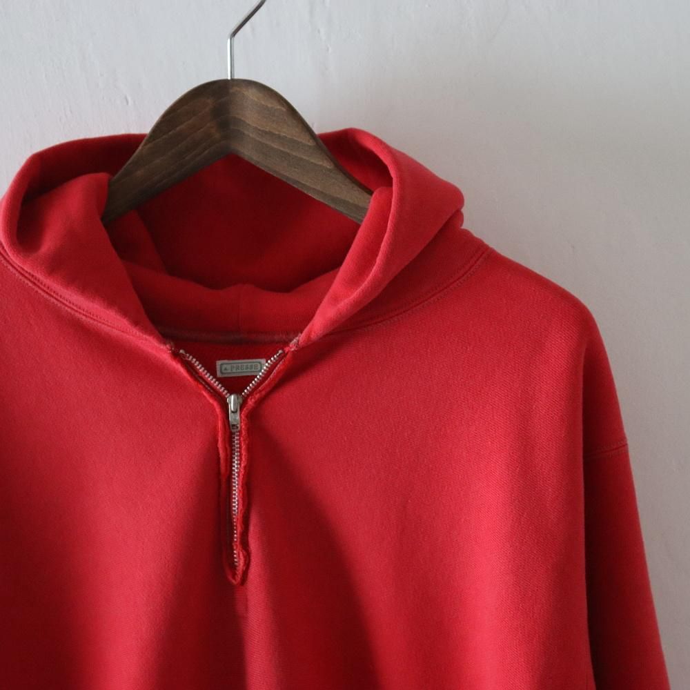A.PRESSE Vintage Half Zip Sweat Hoodie (2 COLORS) - DIMPLE A.PRESSE Vintage Half Zip Sweat Hoodie (2 COLORS) - DIMPLE