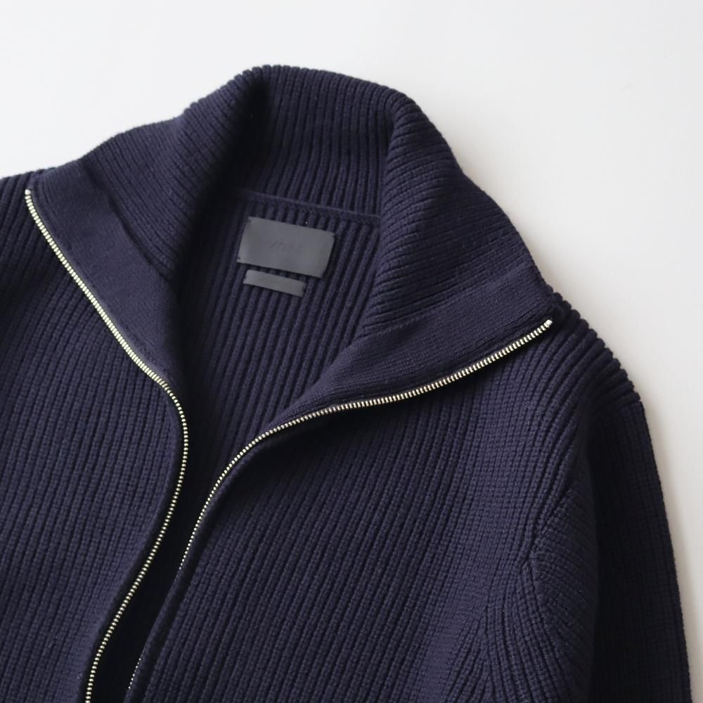 YOKE_MEN'S 3/4 FRONT ZIP HIGHNECK RIB SWEATER (2 COLORS