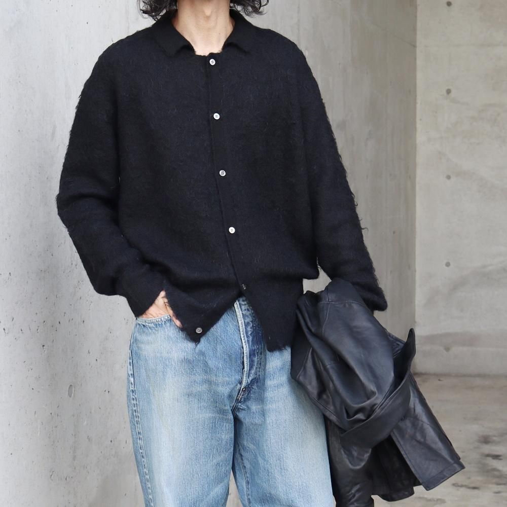 YOKE_MEN'S BRUSHED MOHAIR KNIT SHIRT (2 COLORS) - DIMPLE YOKE_MEN'S BRUSHED MOHAIR KNIT SHIRT (2 COLORS) - DIMPLE