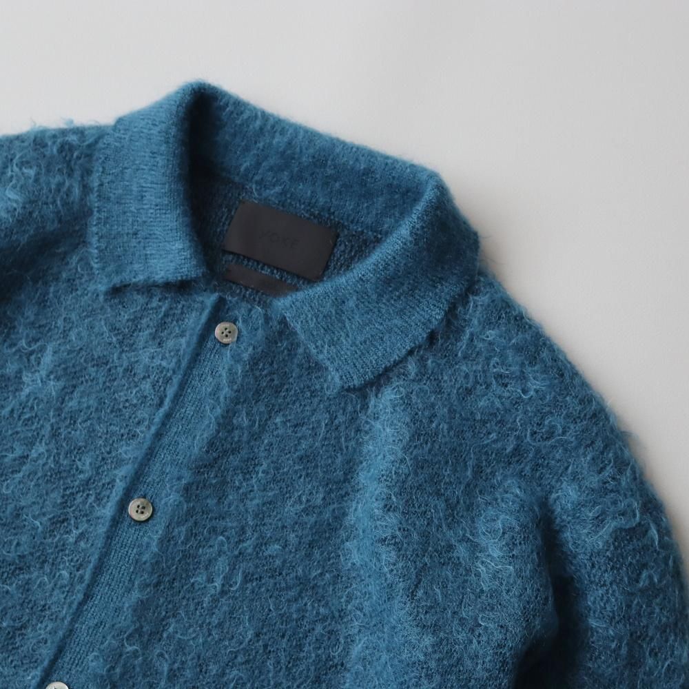 YOKE_MEN'S BRUSHED MOHAIR KNIT SHIRT (2 COLORS) - DIMPLE
