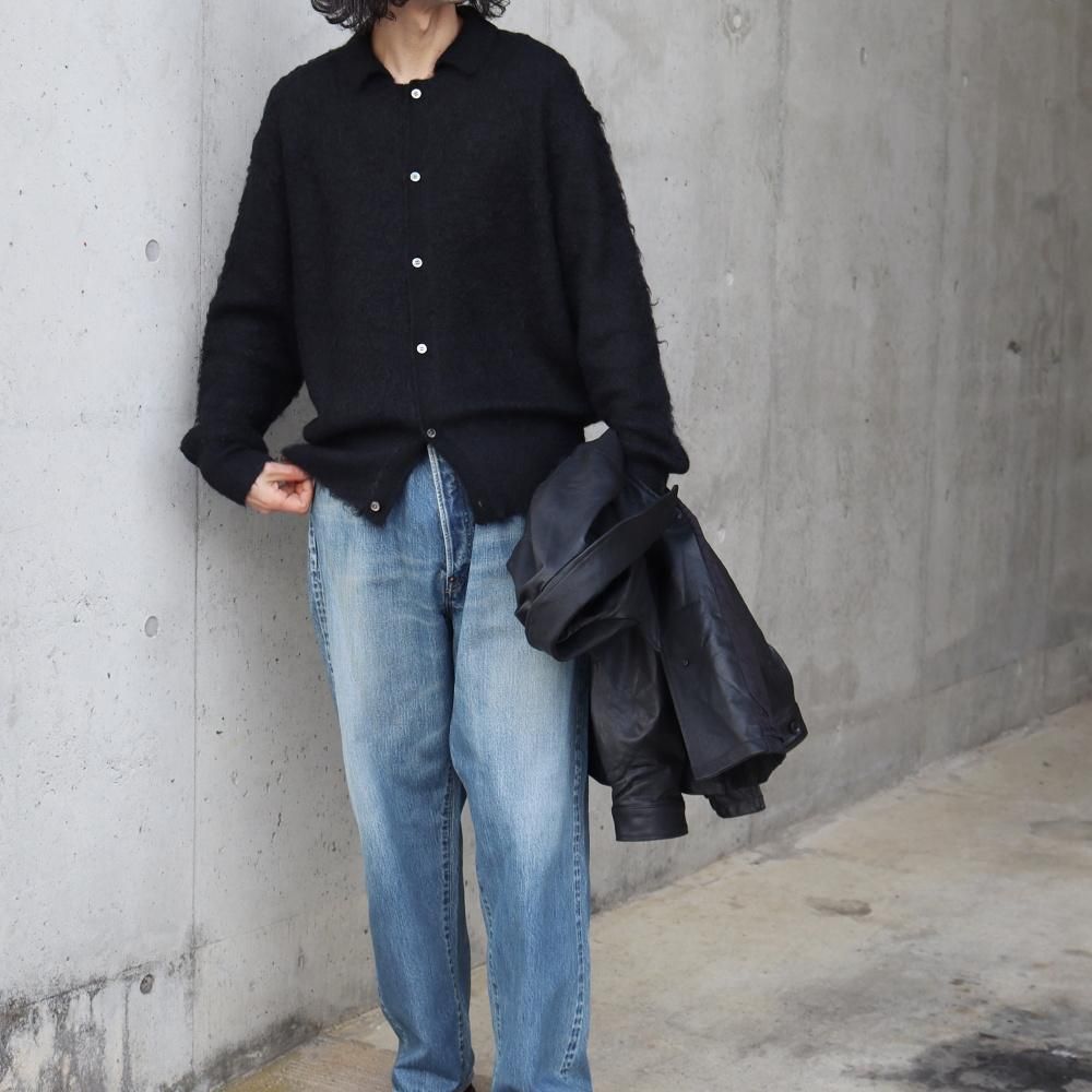YOKE_MEN'S BRUSHED MOHAIR KNIT SHIRT (2 COLORS) - DIMPLE