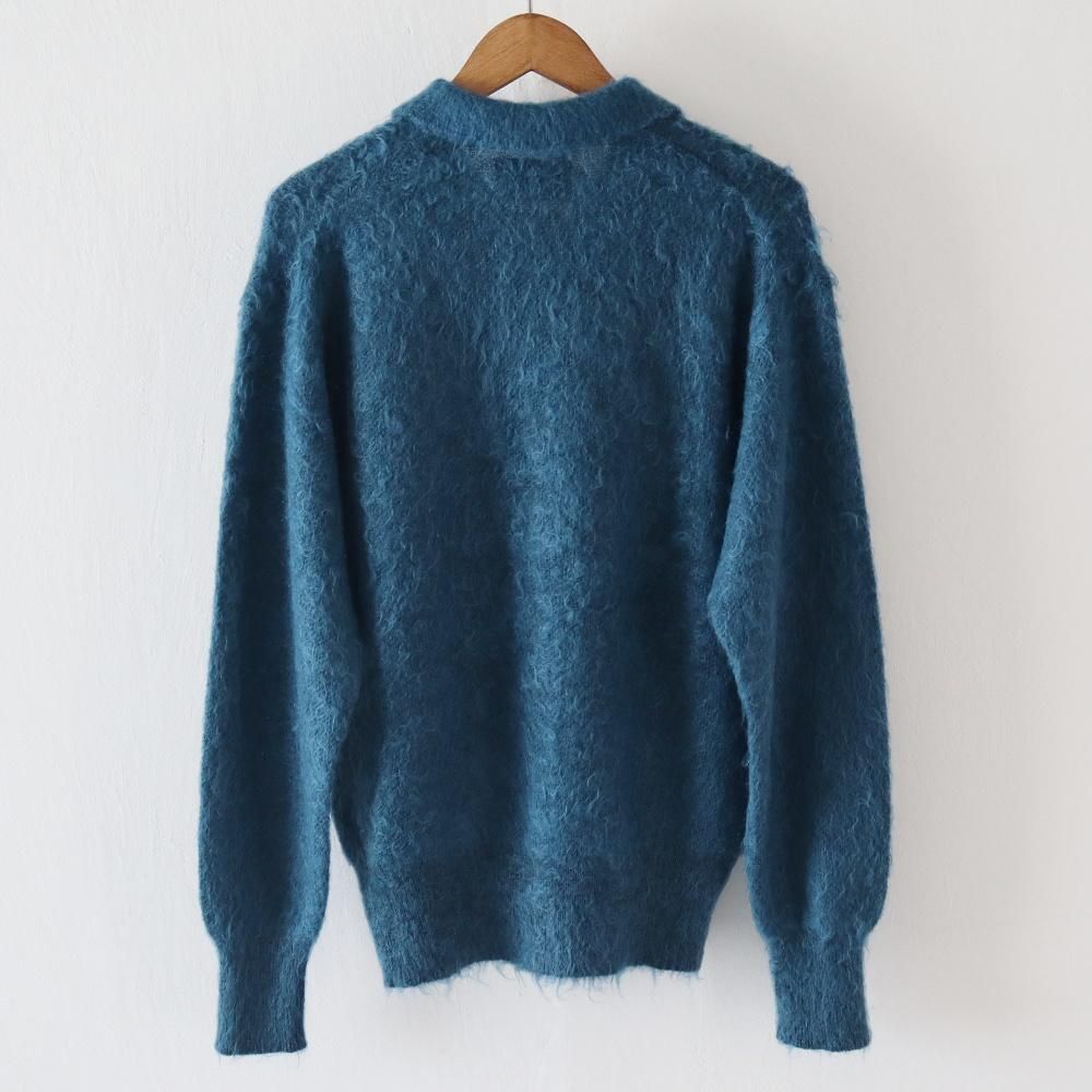 YOKE_MEN'S BRUSHED MOHAIR KNIT SHIRT (2 COLORS) - DIMPLE YOKE_MEN'S BRUSHED MOHAIR KNIT SHIRT (2 COLORS) - DIMPLE