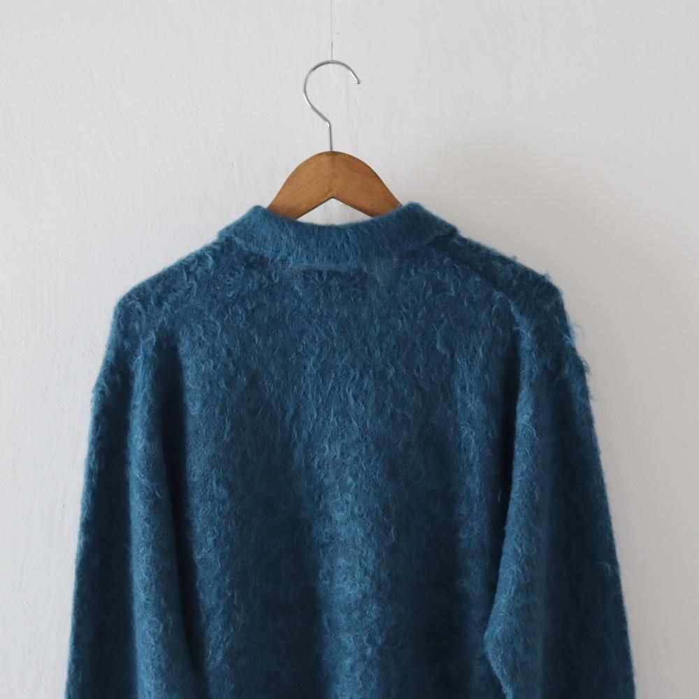 YOKE_MEN'S BRUSHED MOHAIR KNIT SHIRT (2 COLORS) - DIMPLE YOKE_MEN'S BRUSHED MOHAIR KNIT SHIRT (2 COLORS) - DIMPLE