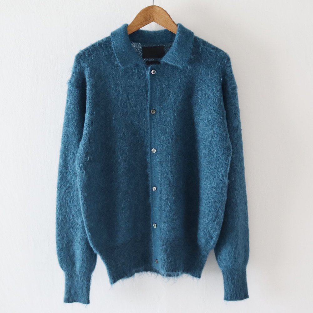 YOKE_MEN'S  BRUSHED MOHAIR KNIT SHIRT (2 COLORS)