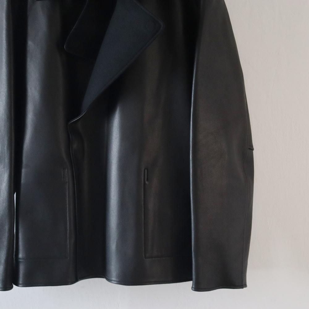 ssstein_MEN'S BONDED LEATHER SHORT JACKET - DIMPLE ssstein_MEN'S BONDED LEATHER SHORT JACKET - DIMPLE