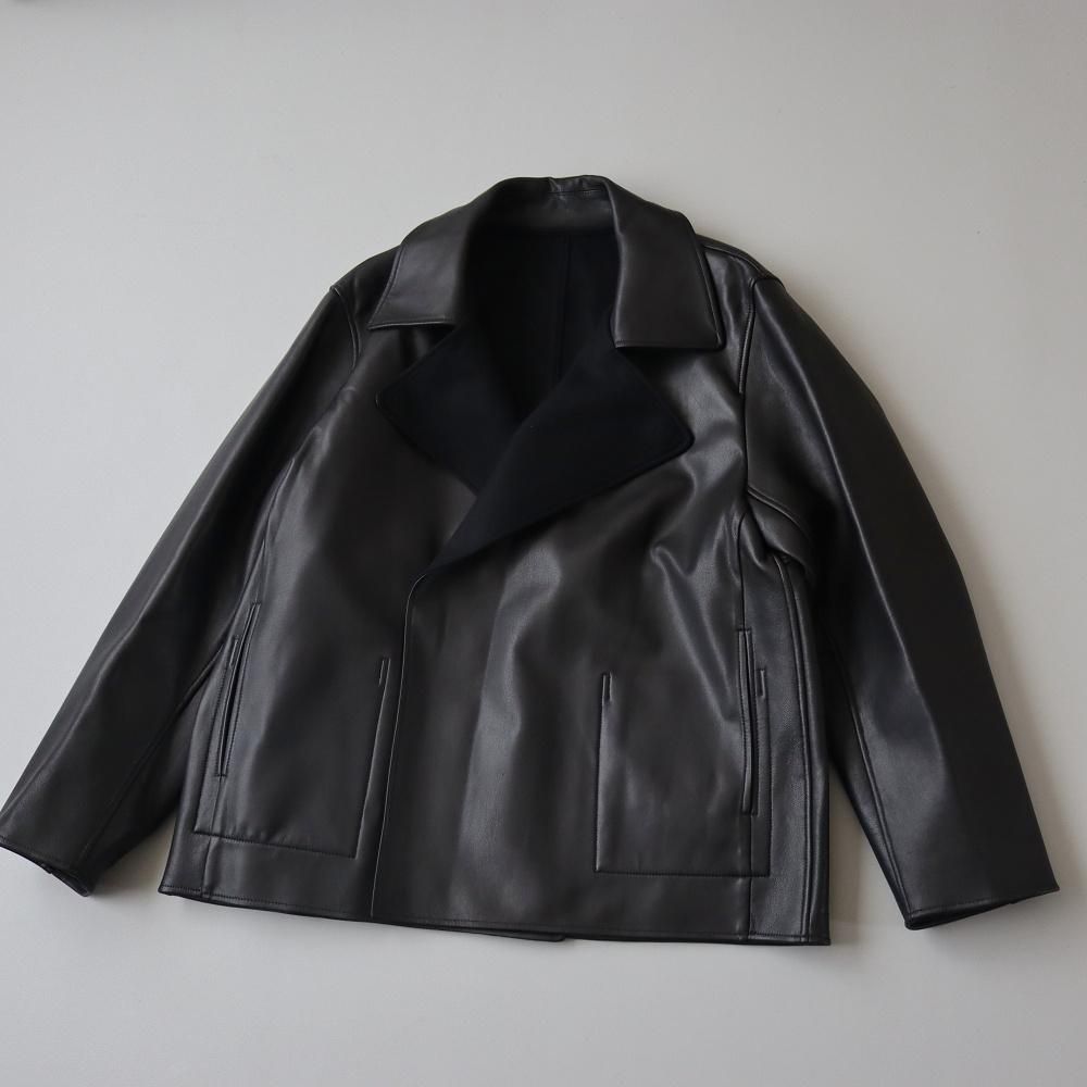 ssstein_MEN'S BONDED LEATHER SHORT JACKET - DIMPLE ssstein_MEN'S BONDED LEATHER SHORT JACKET - DIMPLE