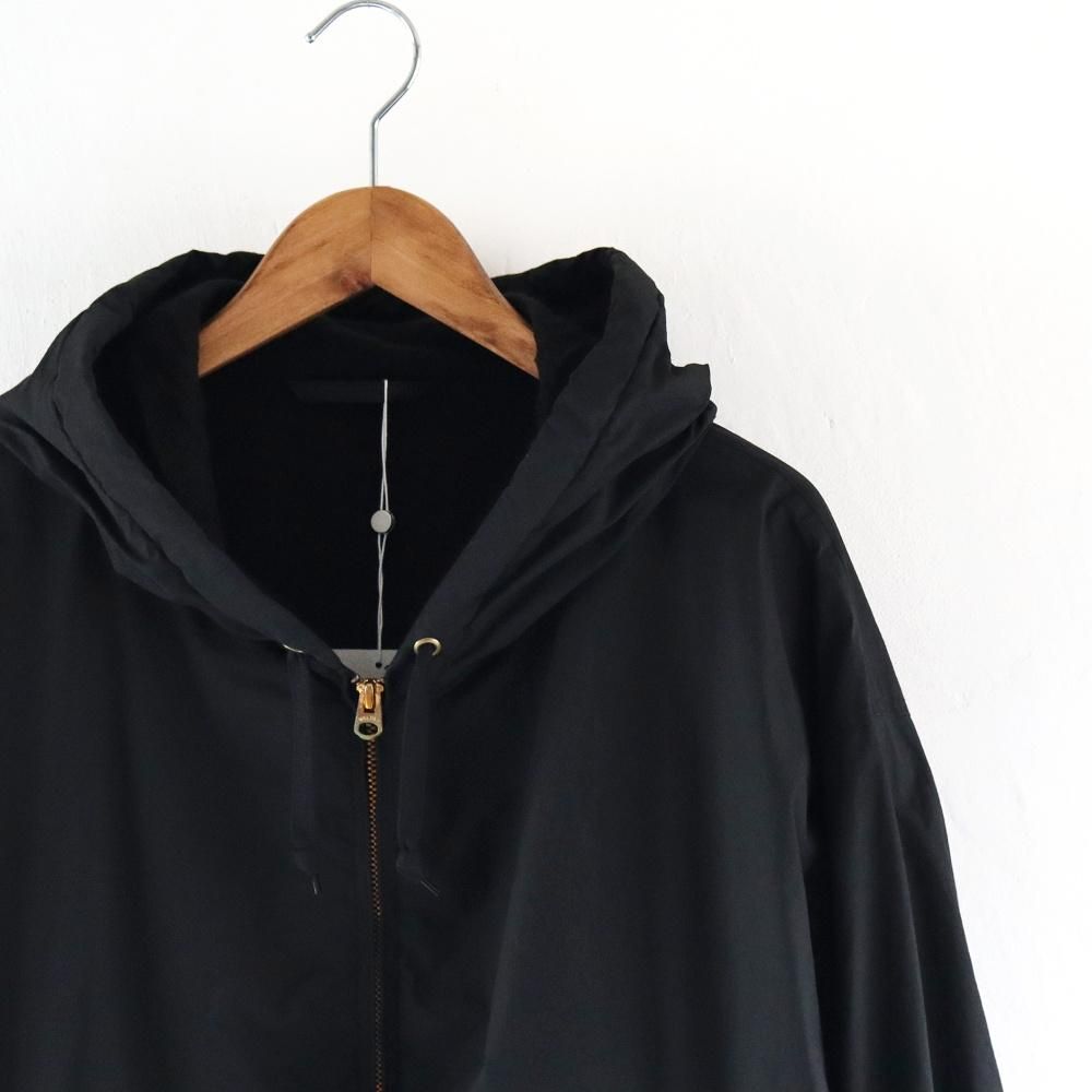 COMOLI 24AW コットンナイロンジップパーカ COMOLI コットン ナイロン ジップパーカ , Black – Navyblue