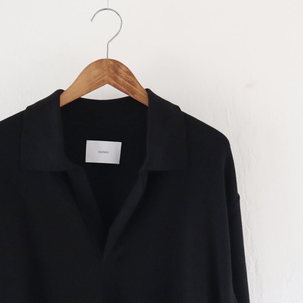 トップス ssstein/Cotton Cashmere Knit Skipper LS ssstein COTTON CASHMERE KNIT SKIPPER LS - DIMPLE