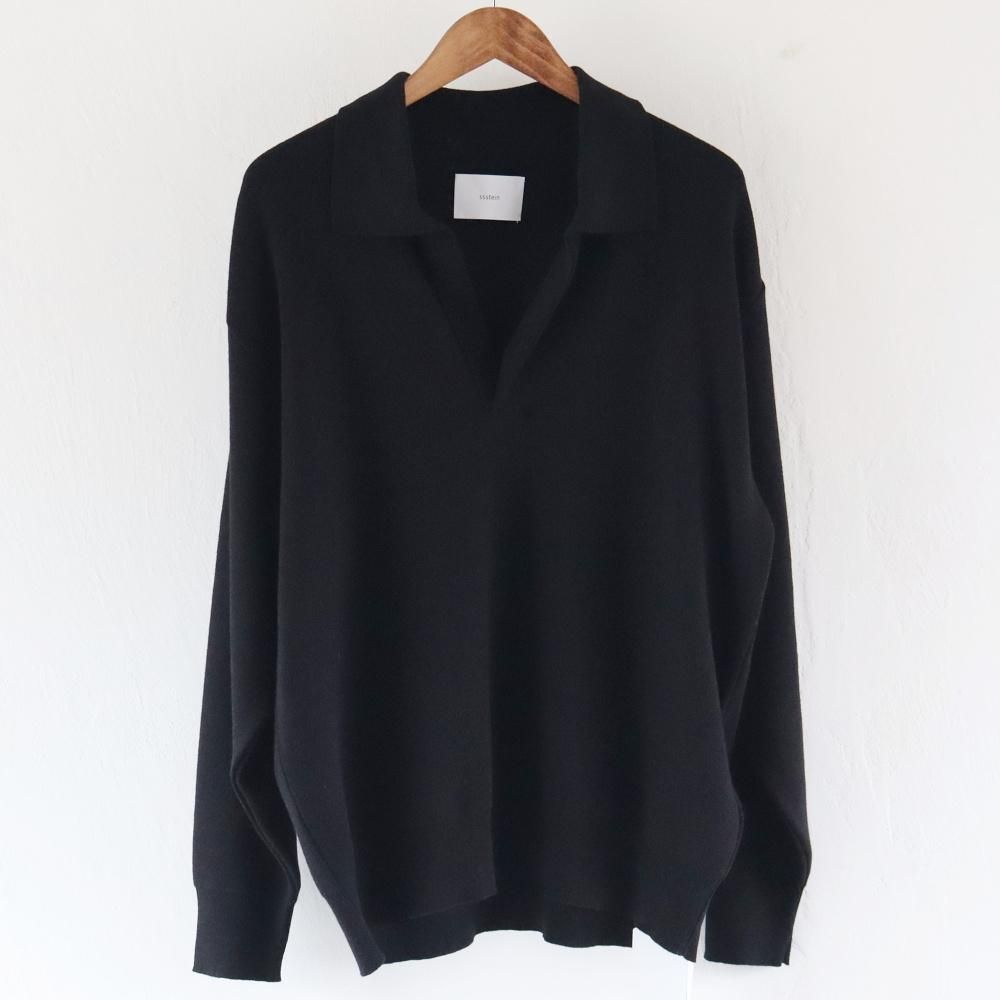 ssstein_MEN'S COTTON CASHMERE KNIT SKIPPER LS - DIMPLE