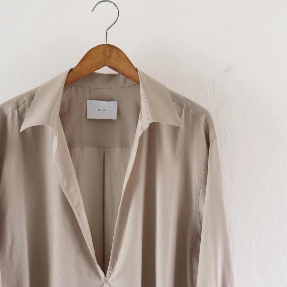 トップス 25SS C/SI TWILL OVERSIZED SKIPPER SHIRT ssstein C/SI TWILL OVERSIZED SKIPPER SHIRT - DIMPLE