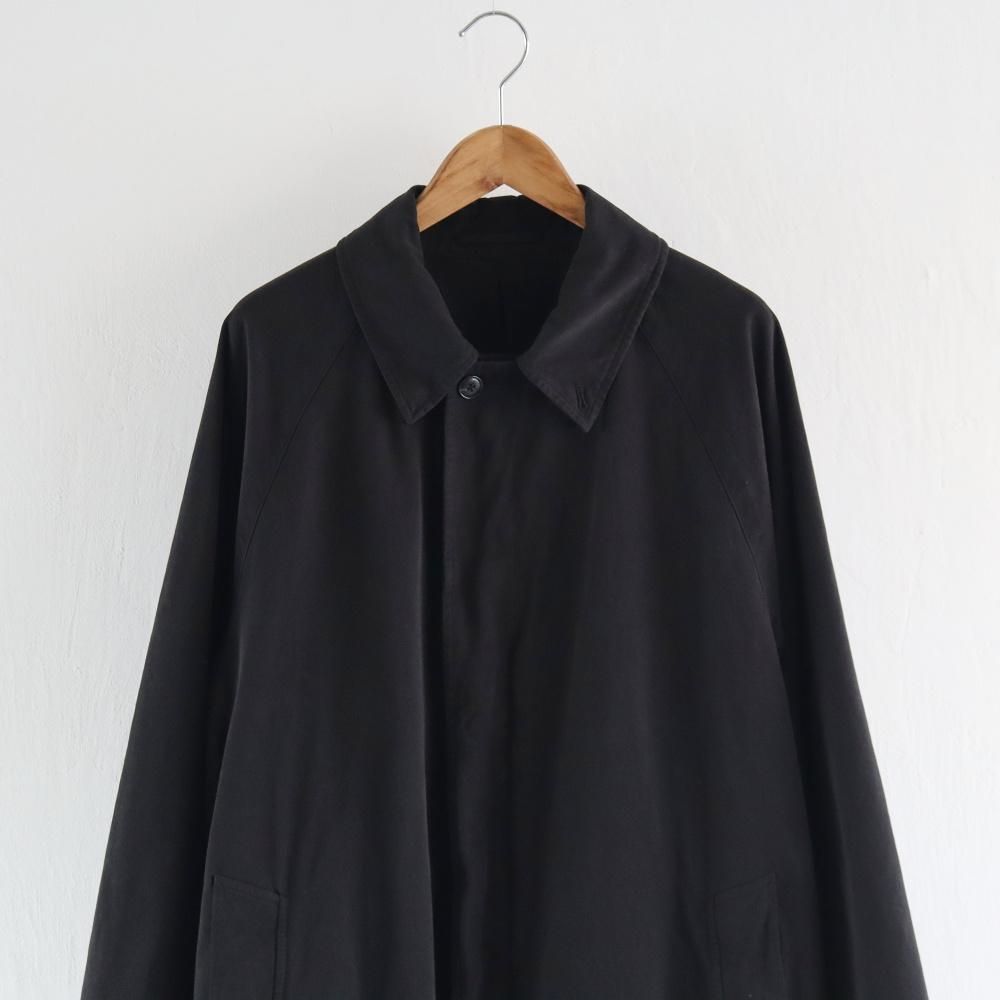COMOLI 製品染 バルカラーコート black 2 製品染バルカラーコート(BLACK) - H-L