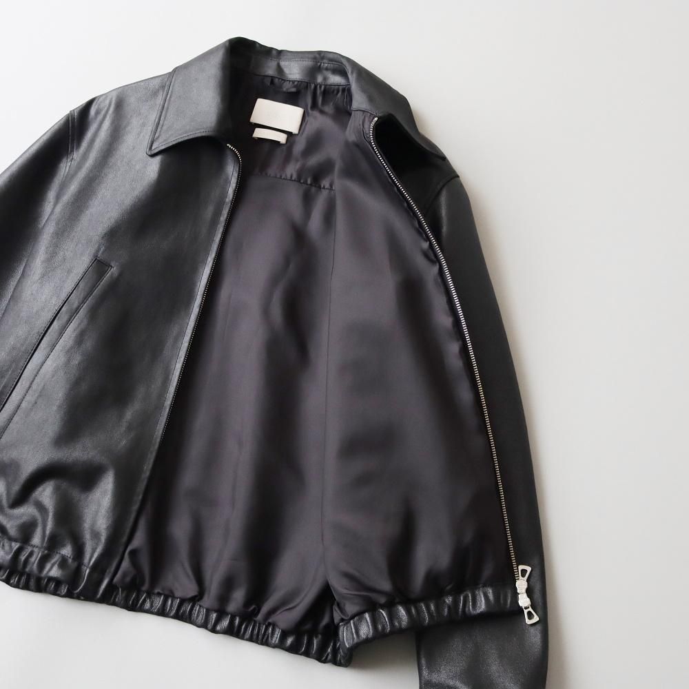 YOKE_MEN'S LEATHER ZIP BLOUSON - DIMPLE YOKE_MEN'S LEATHER ZIP BLOUSON - DIMPLE