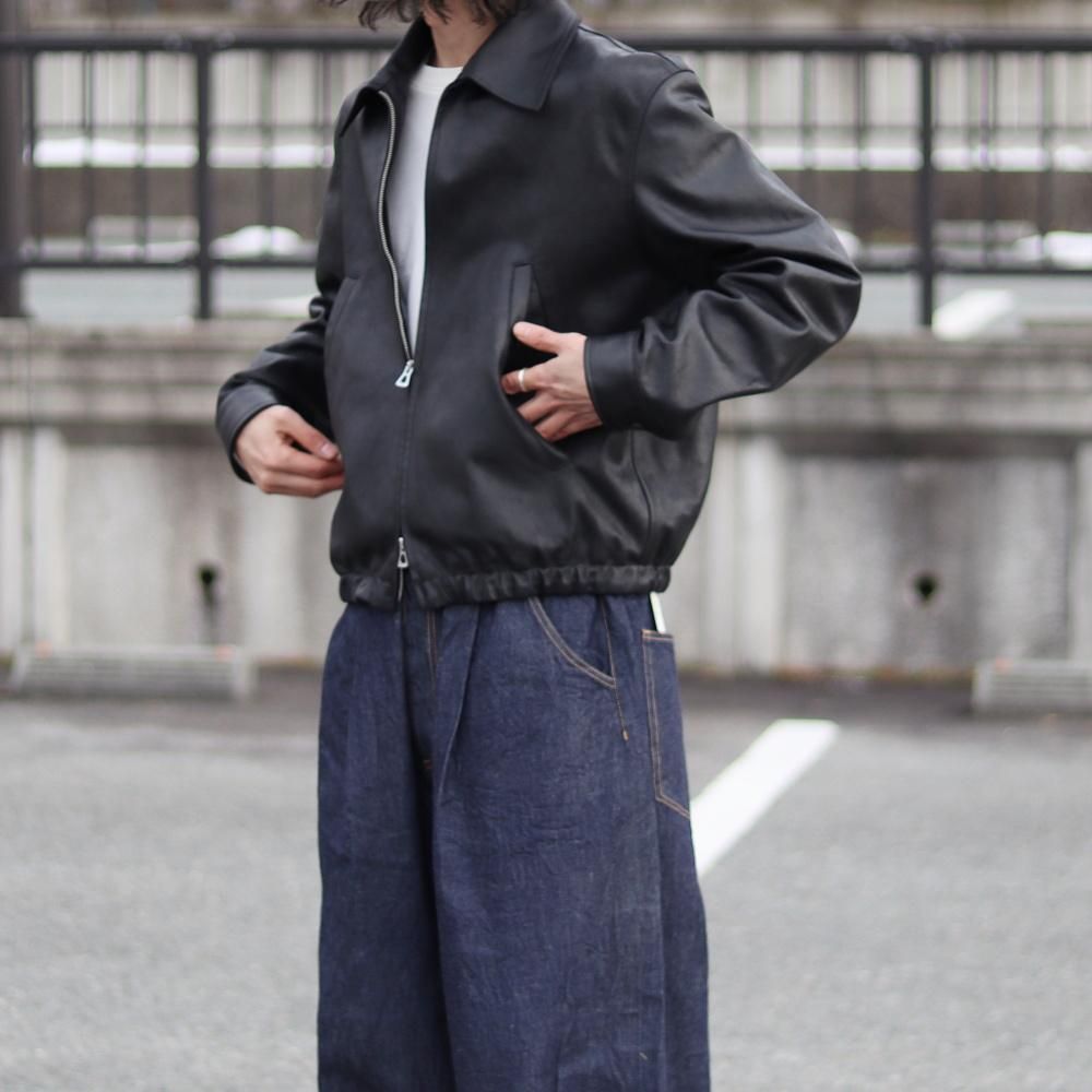 YOKE_MEN'S LEATHER ZIP BLOUSON - DIMPLE YOKE_MEN'S LEATHER ZIP BLOUSON - DIMPLE