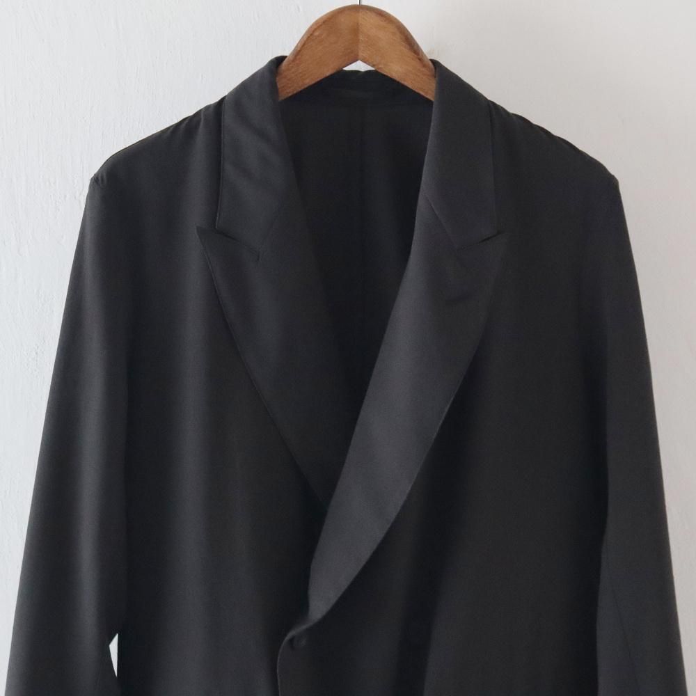 YOKE_MEN'S WOOL TROPICAL DOUBLE BREASTED JACKET - DIMPLE