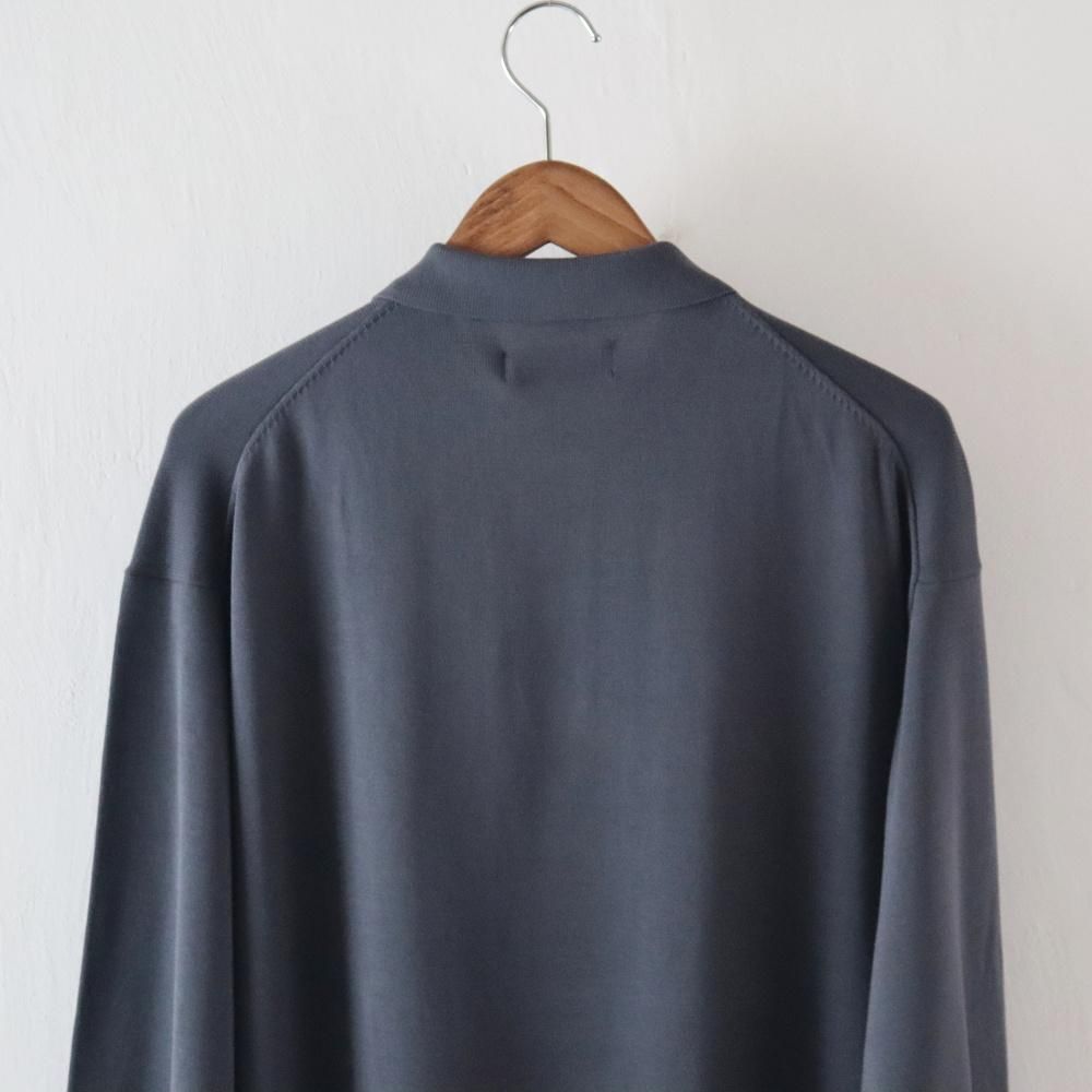 Graphpaper Suvin High Gauge Knit Oversized L/S Polo - DIMPLE