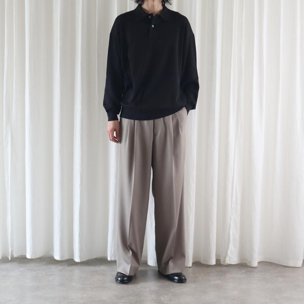 Graphpaper Suvin High Gauge Knit Oversized L/S Polo - DIMPLE