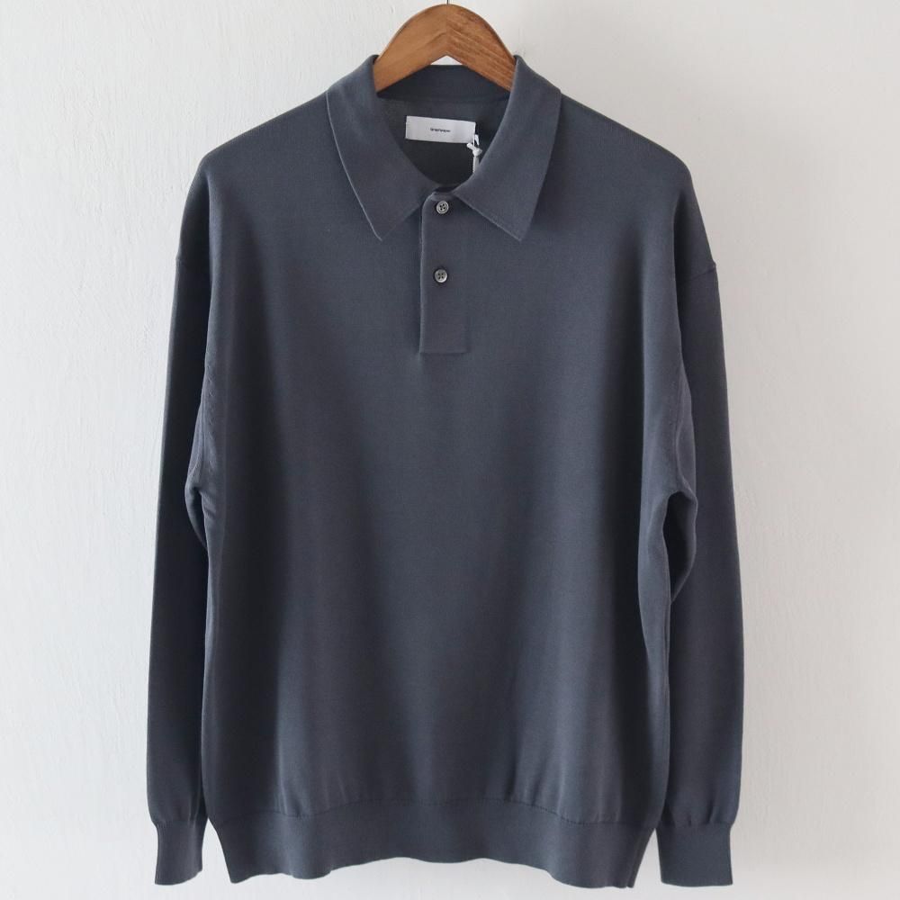 Graphpaper Suvin High Gauge Knit Oversized L/S Polo - DIMPLE