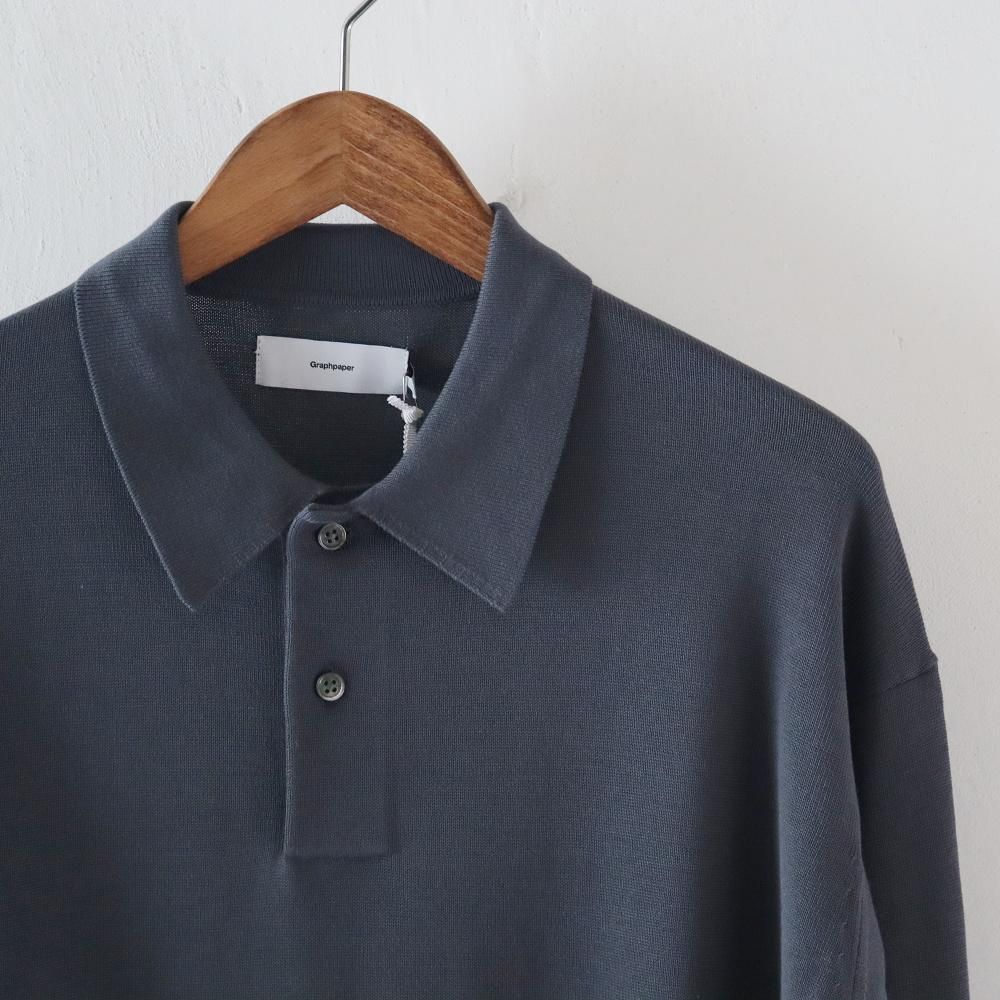 トップス Graphpaper Suvin Oversized L/S Polo Graphpaper - グラフペーパー / SUVIN OVERSIZED L/S POLO