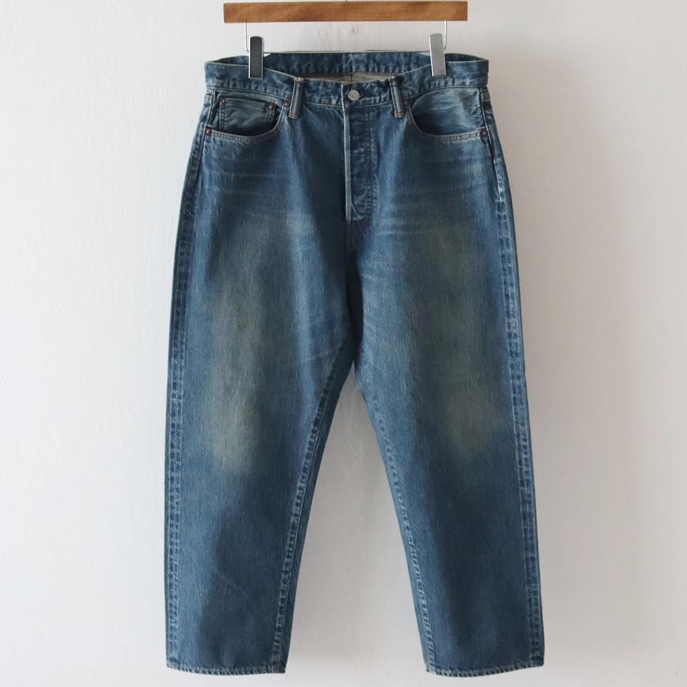 A.PRESSE Washed Denim Wide Pants - DIMPLE