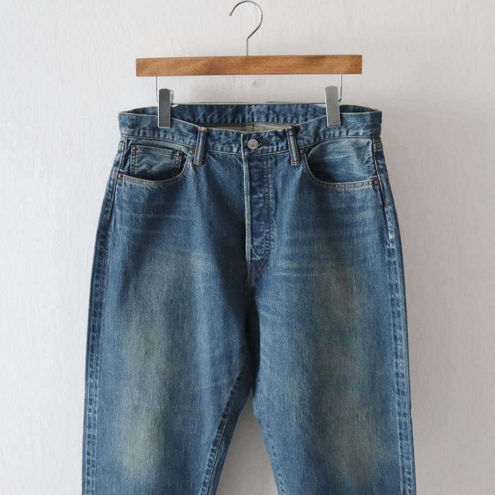 A.PRESSE Washed Denim Wide Pants - DIMPLE