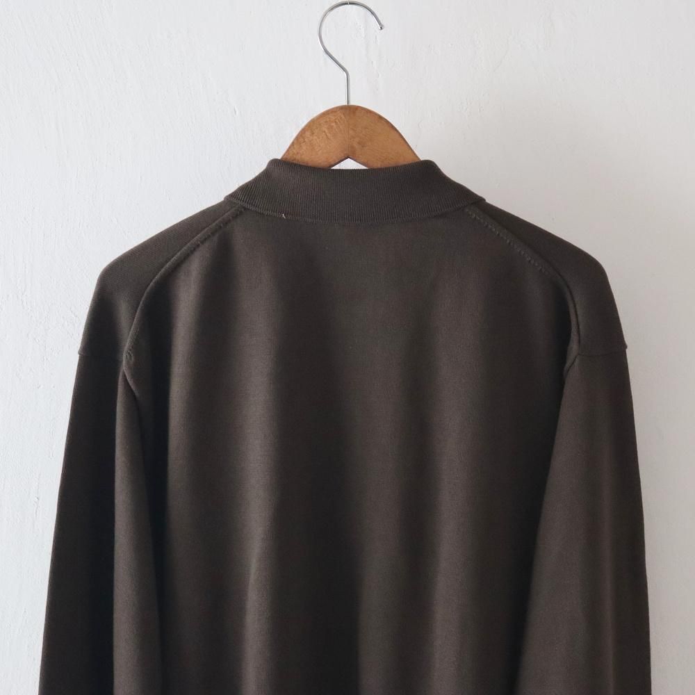 A.PRESSE Cotton Knit L/S Polo Shirt (2 COLORS) - DIMPLE