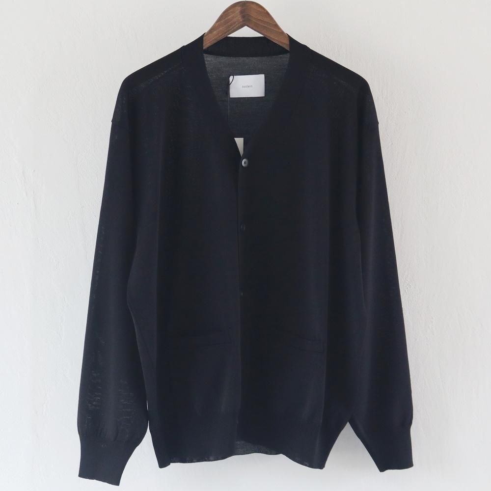 トップス ssstein WOOL SILK KNIT TUCKED CARDIGAN ssstein WOOL SILK KNIT TUCKED CARDIGAN・BLACK - tity